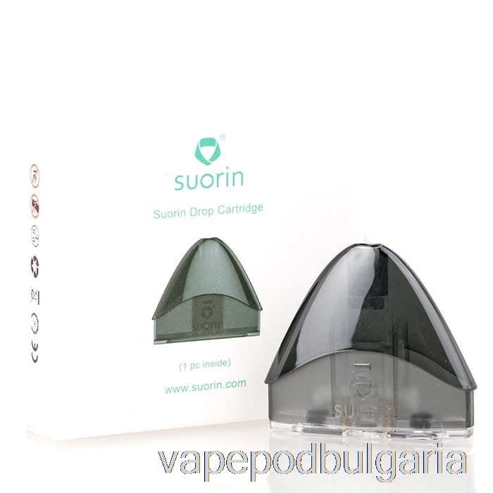 Vape 10000 Дръпки Suorin Drop Replacement Pod Cartridges пакет от пет пакета - черен